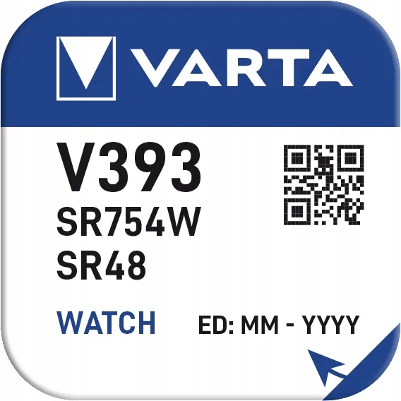 Bateria srebrowa 1.55 V pastylkowa, V393 Varta Consumer Batteries