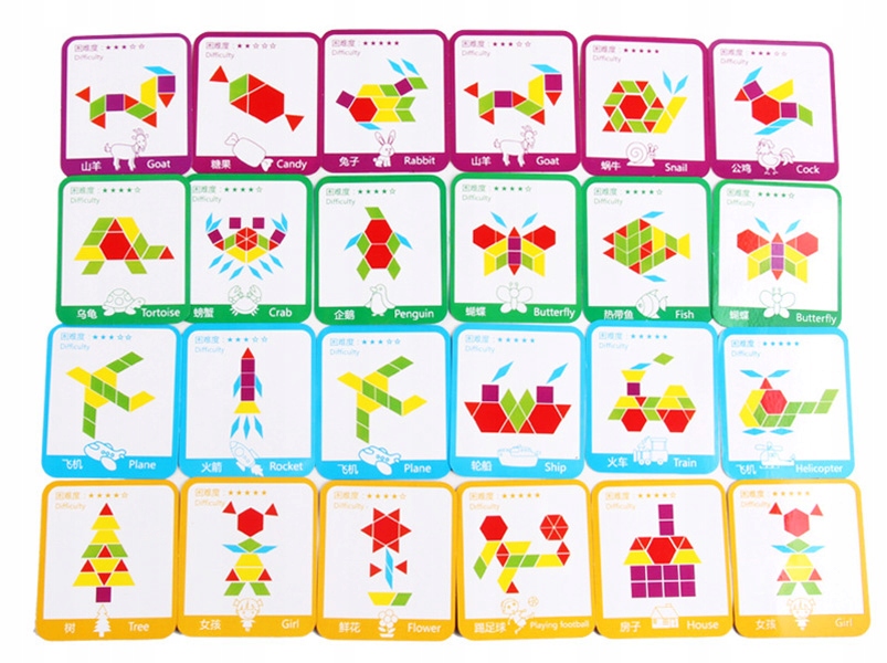 DREWNIANA UKŁADANKA GRA LOGICZNA MONTESSORI 3W1 Płeć chłopcy