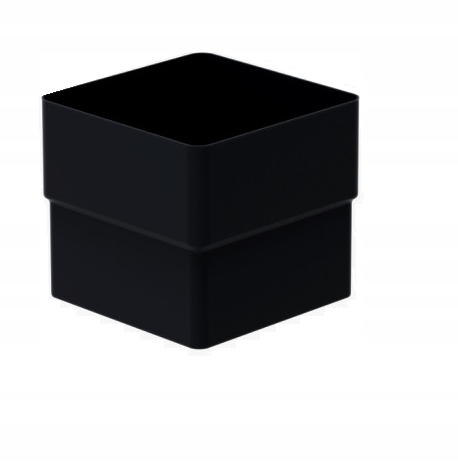 ZŁĄCZKA RURY - MUFA STAL KROP Rura Kwadratowa 80 CZARNA ral 9005