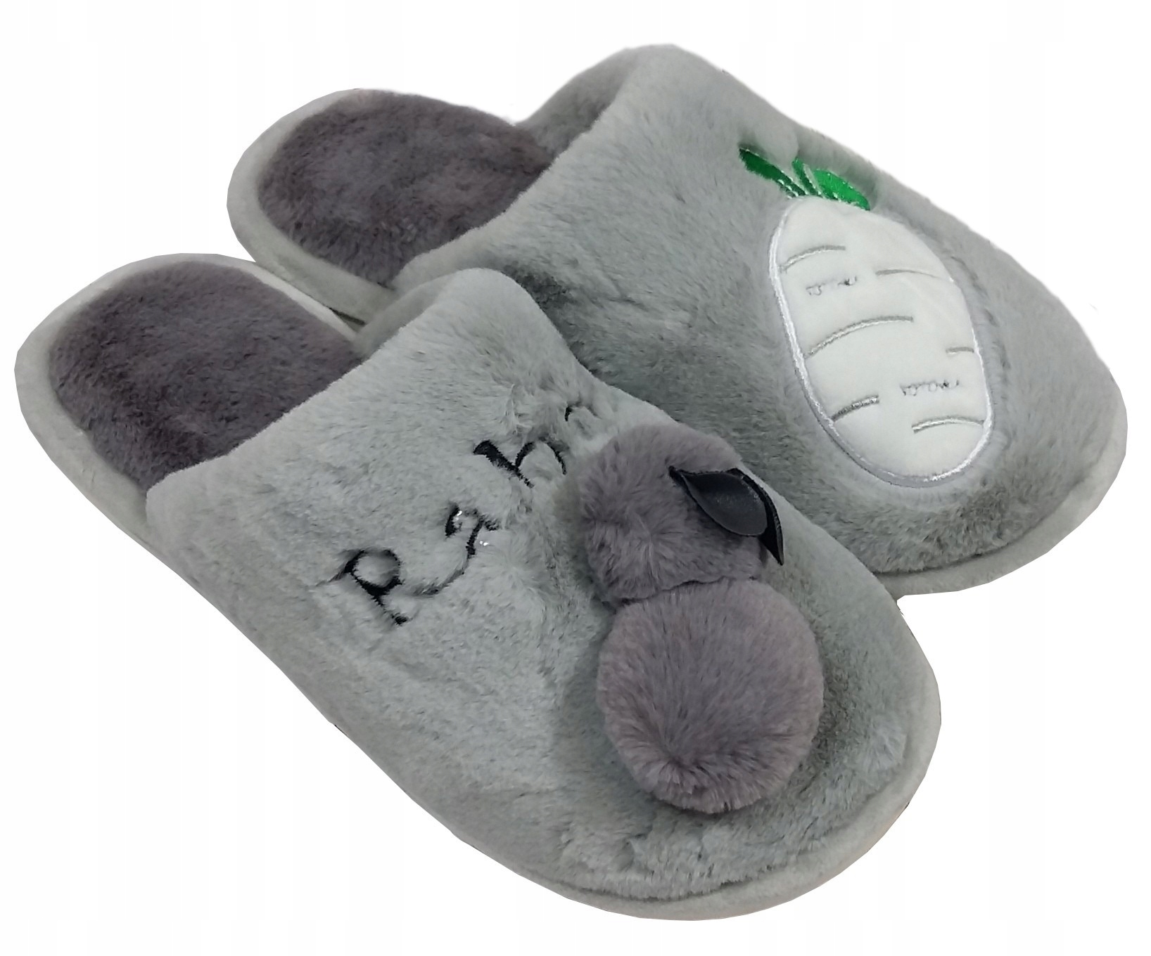 

Miękkie Futrzane Kapcie Z Króliczkiem Grey 36-37