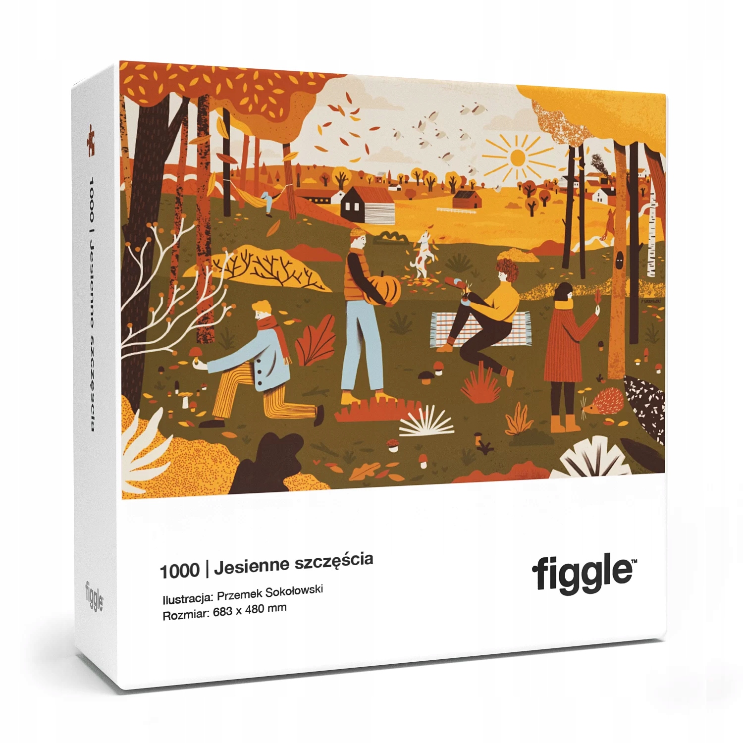 Puzzle Figgle Jesienne szczęścia 1000 Elementów