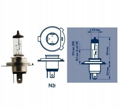 

Narva Zarowka 12V H4 60/55W P43T 1