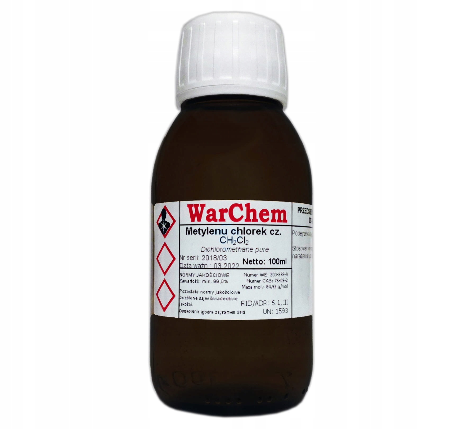 

Dichlorometan czysty 100ml Warchem