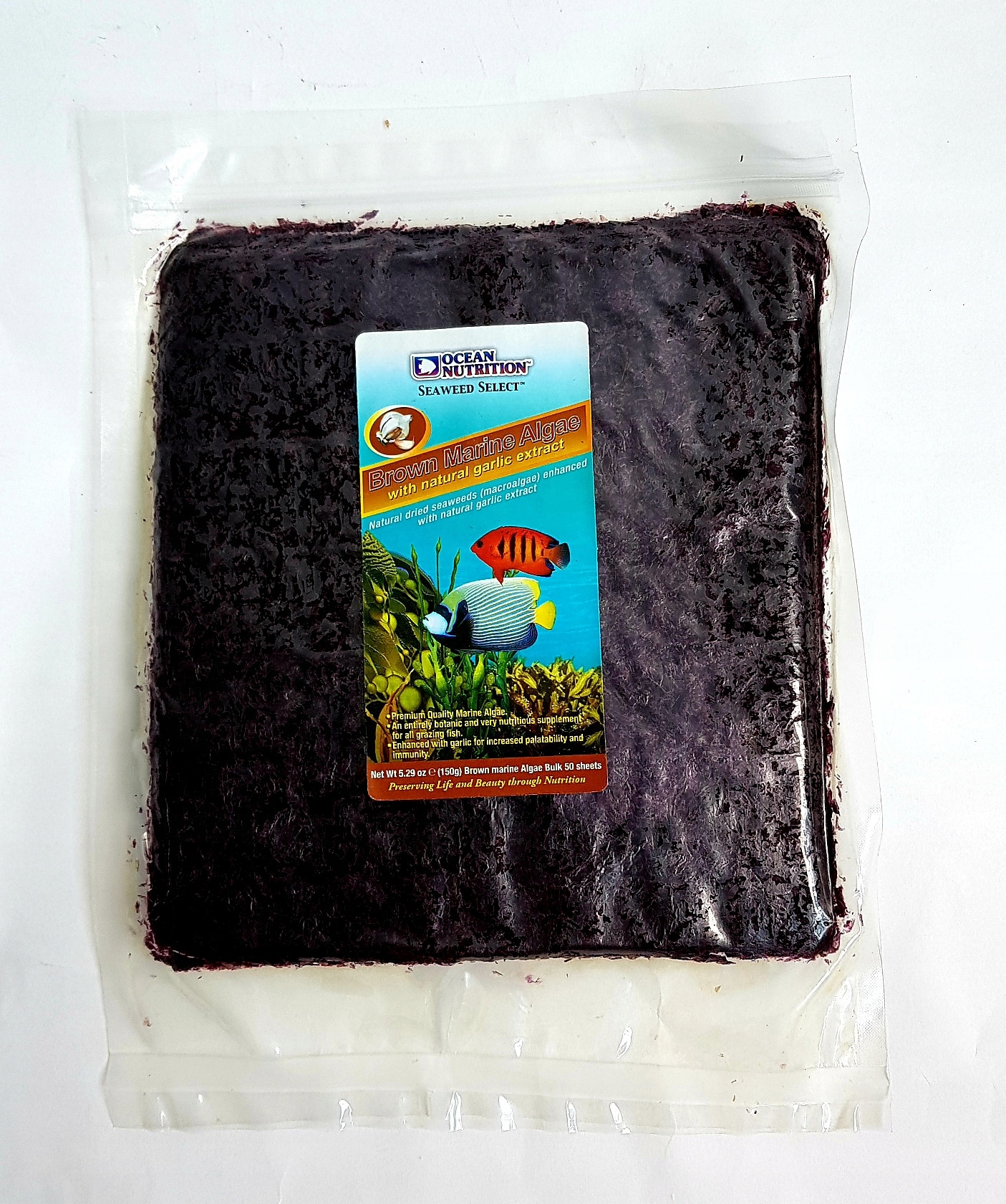 Brazové Mořské Řasy Pro Ryby Krmivo Ocean Nutrition 50 Listů 150 G