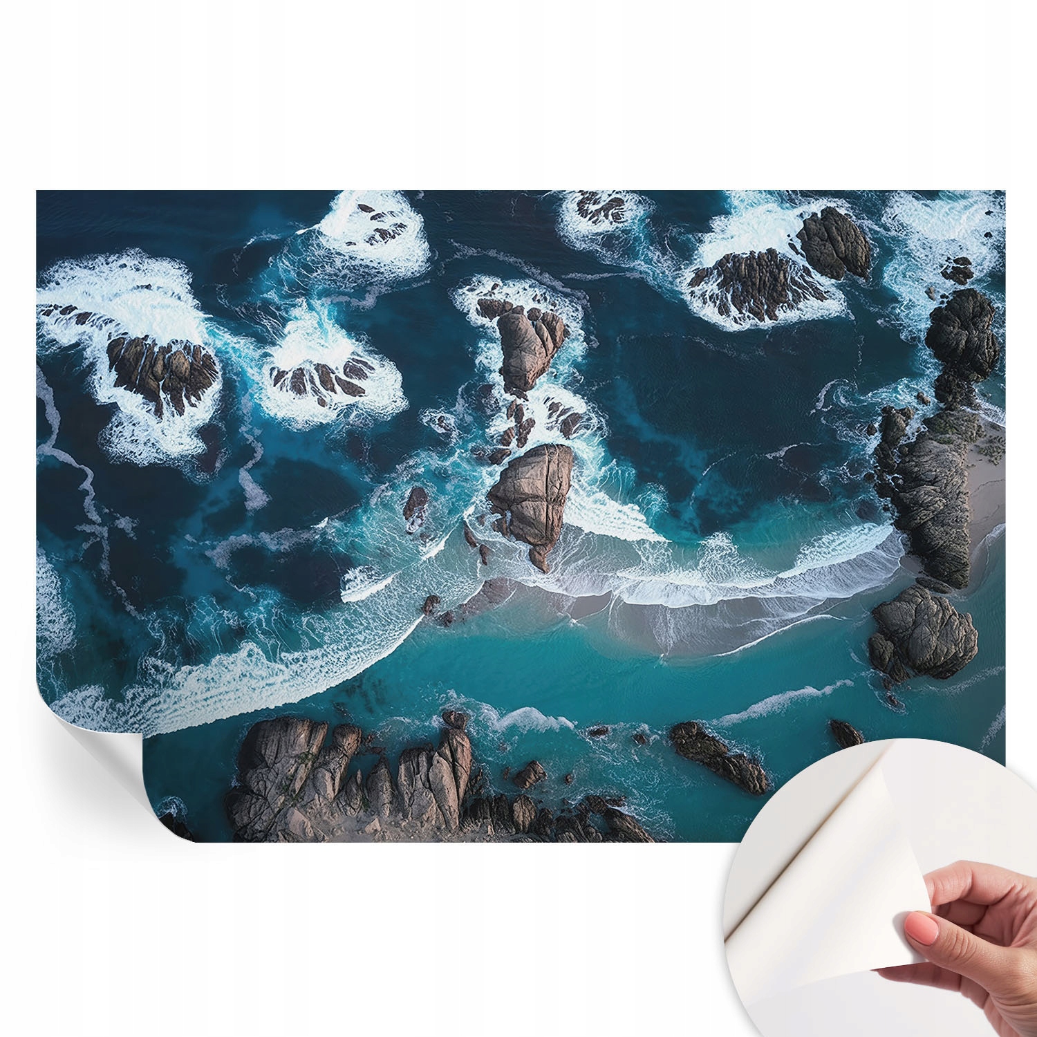 Moderní Samolepicí fototapeta na zeď Oceánské vlny 104x70 cm