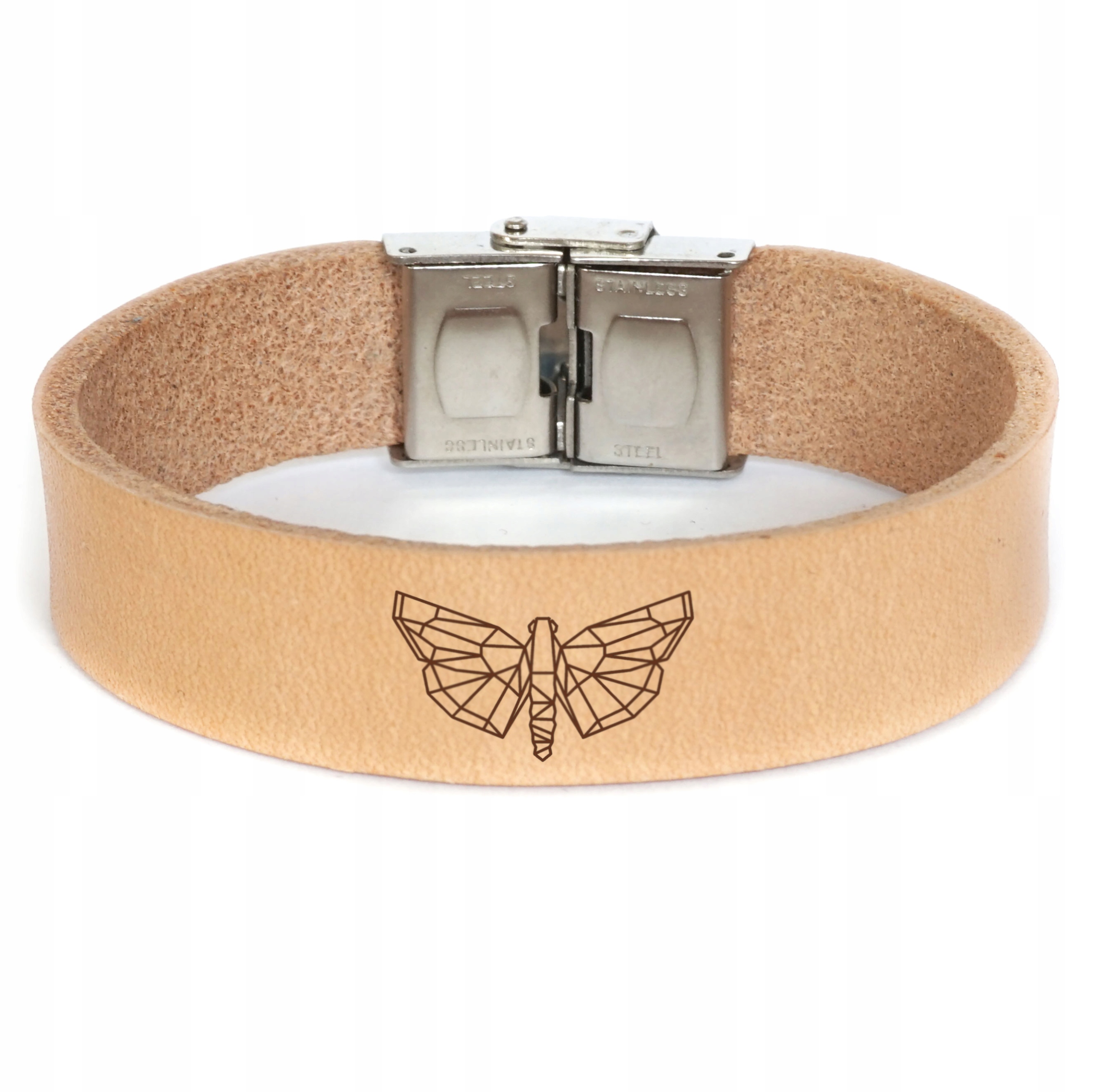 

Skórzana szeroka bransoletka Grawer/zwierzę/symbol