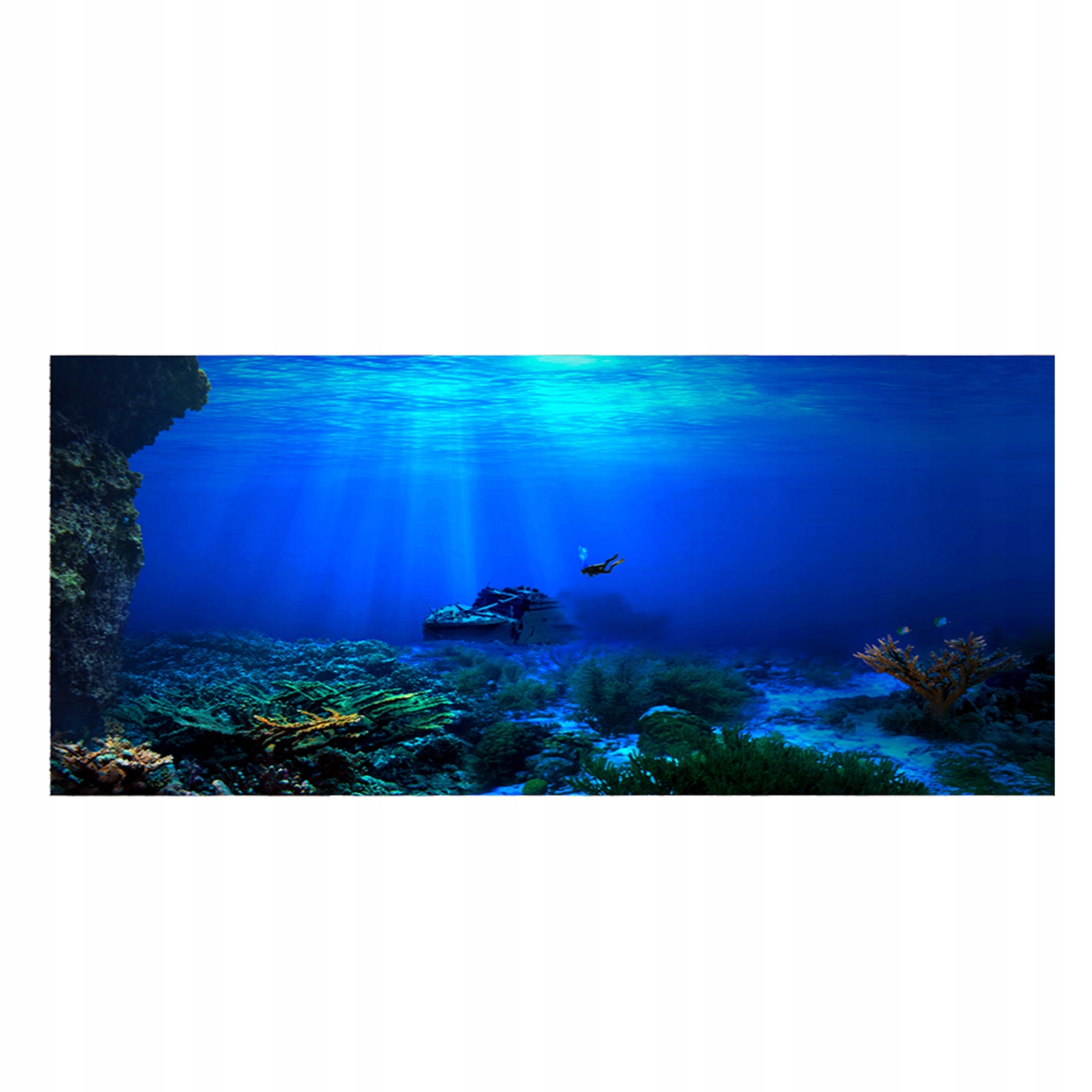 AKWARIUM PLAKAT AKWARIUM TŁO NAKLEJKA DEKORACJA SEAWORLD 122X46CM