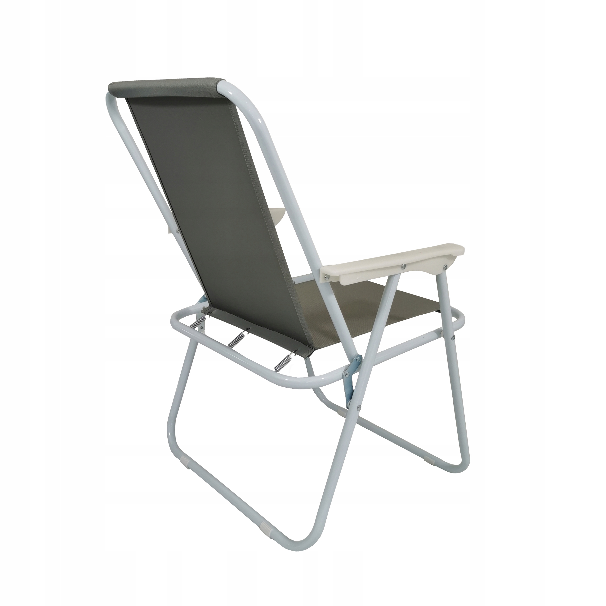 WYGODNE KRZESŁO OGRODOWE SKŁADANE TURYSTYCZNE ATENA 73 cm SZARY EAN (GTIN) 5901386213426