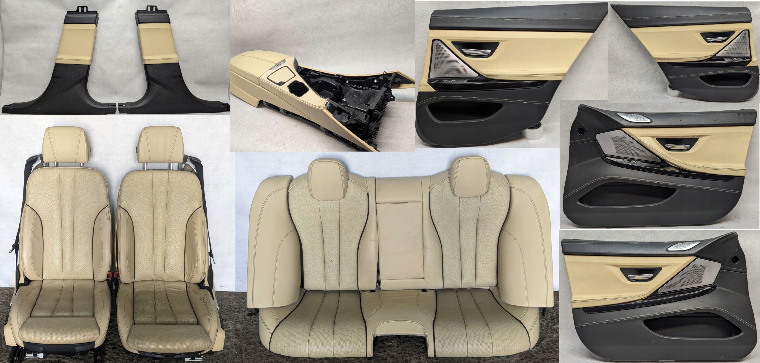 KOMPLETNE WNĘTRZE BOCZKI FOTELE TUNEL BMW INDIVIDUAL BMW 6 F06 GRAN COUPE