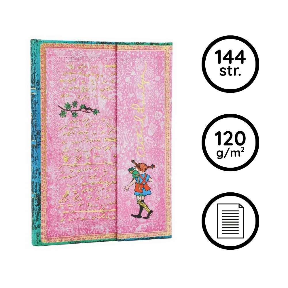 Notatnik Paperblanks Astrid Lindgren Pippi 144 str 125x180mm linia