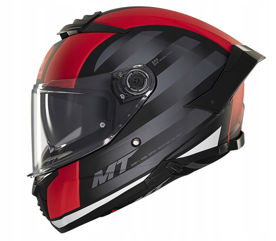 Integrálna Motocyklová Prilba Mt Thunder 4 Sv Treads B5 Čierna Červená