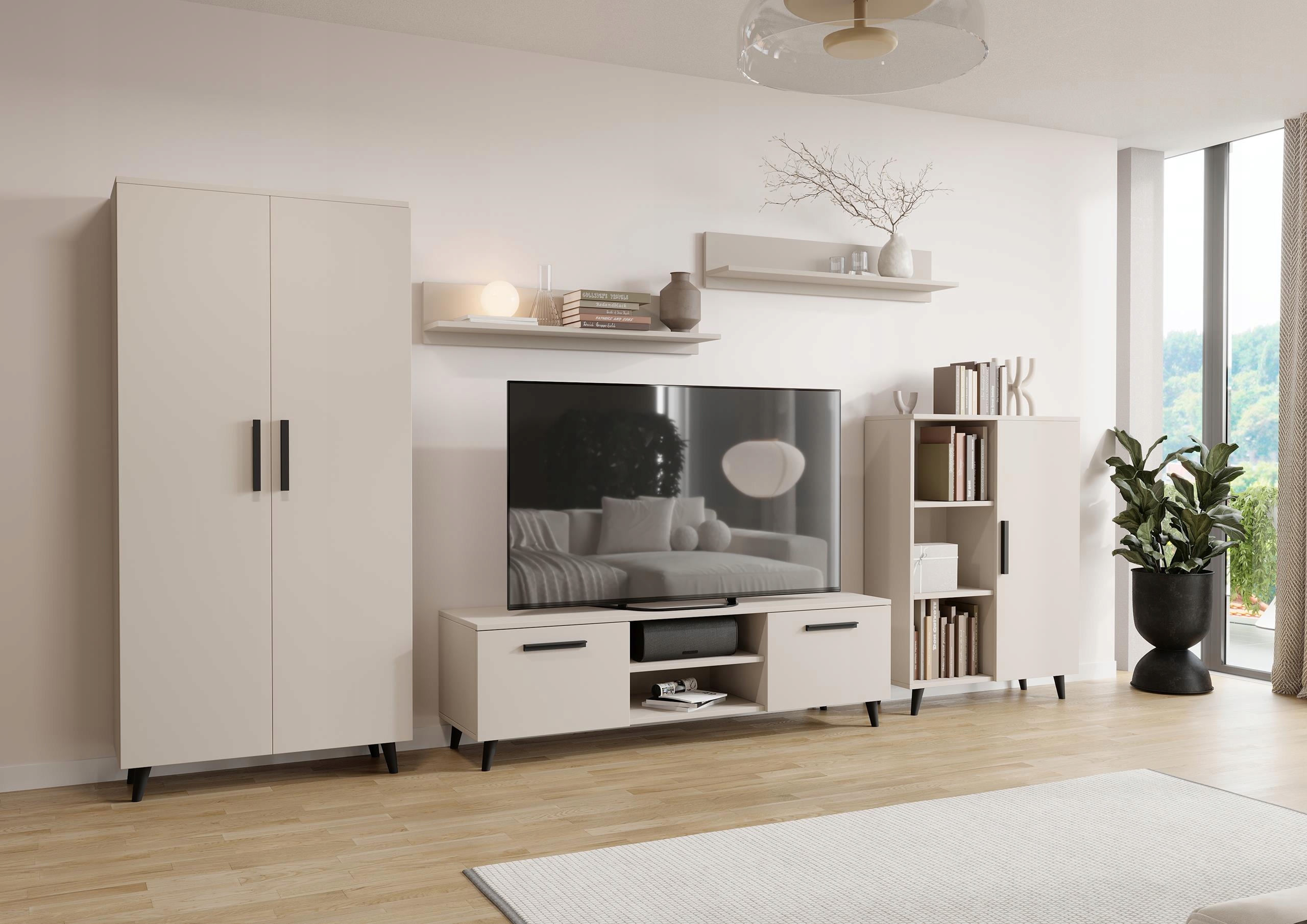 Obývacia Stena Nord kašmírová skriňa komoda Rtv polica regál Per