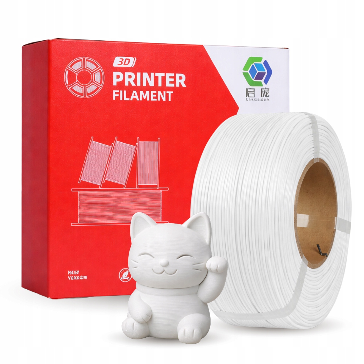 KINGROON PLA BASIC WHITE BIAŁY REFILL FILAMENT 1.75MM DRUK 3D