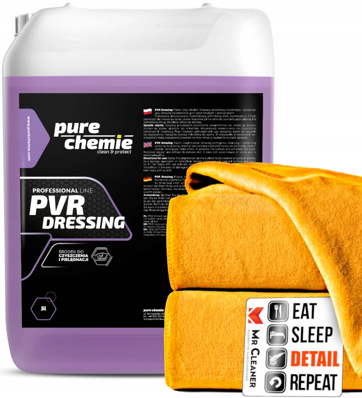 Pure Chemie Pvr Dressing 2V1 Čistí Plasty A Chráni Interiér Auta 5 L