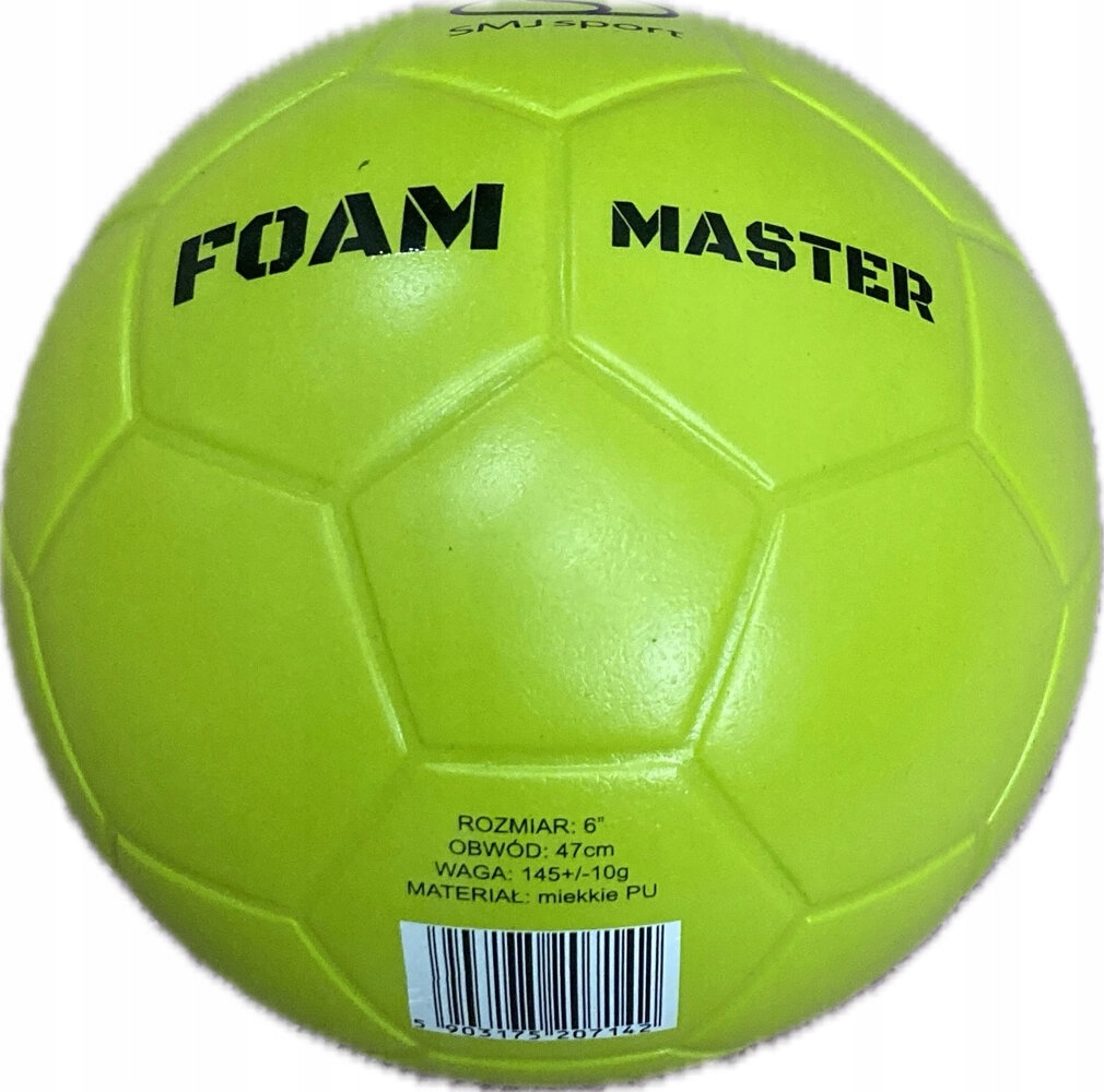 PIŁKA NOŻNA PIANKOWA FOAM MASTER UM126-G2 CE SMJ NEONOWA