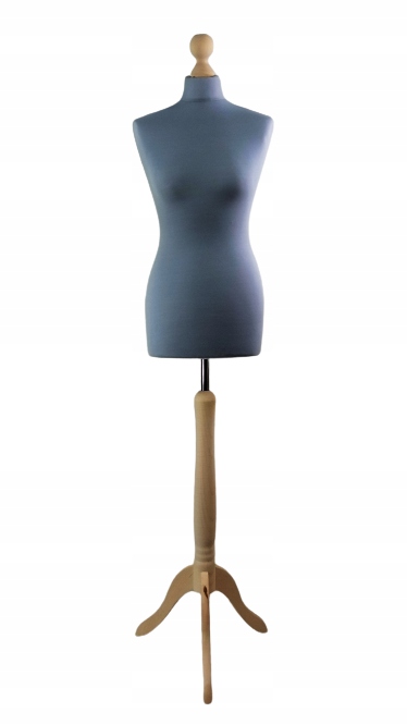 Krejčovský figurín 36 S/m Šedý stojan na eko dřevo premium