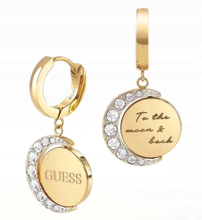 Ocelové Náušnice Guess Moon Phases Měsíc 01192