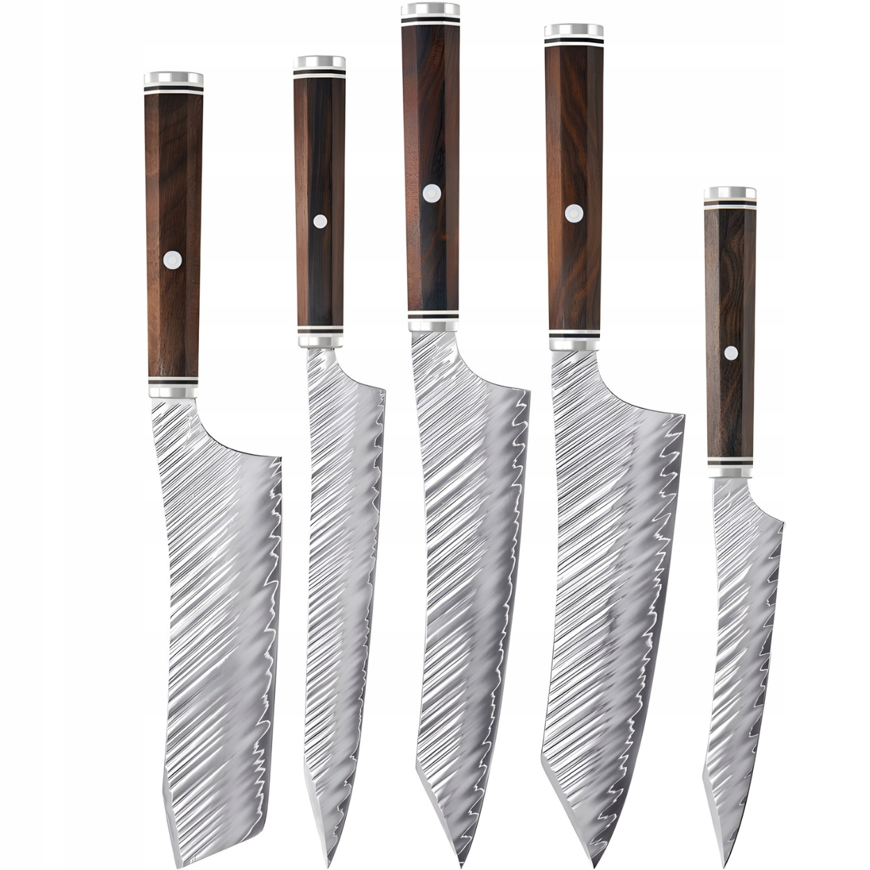 Sada damaškových kuchynských nožov Wo 39193 5ks/Hnedá KP-39193