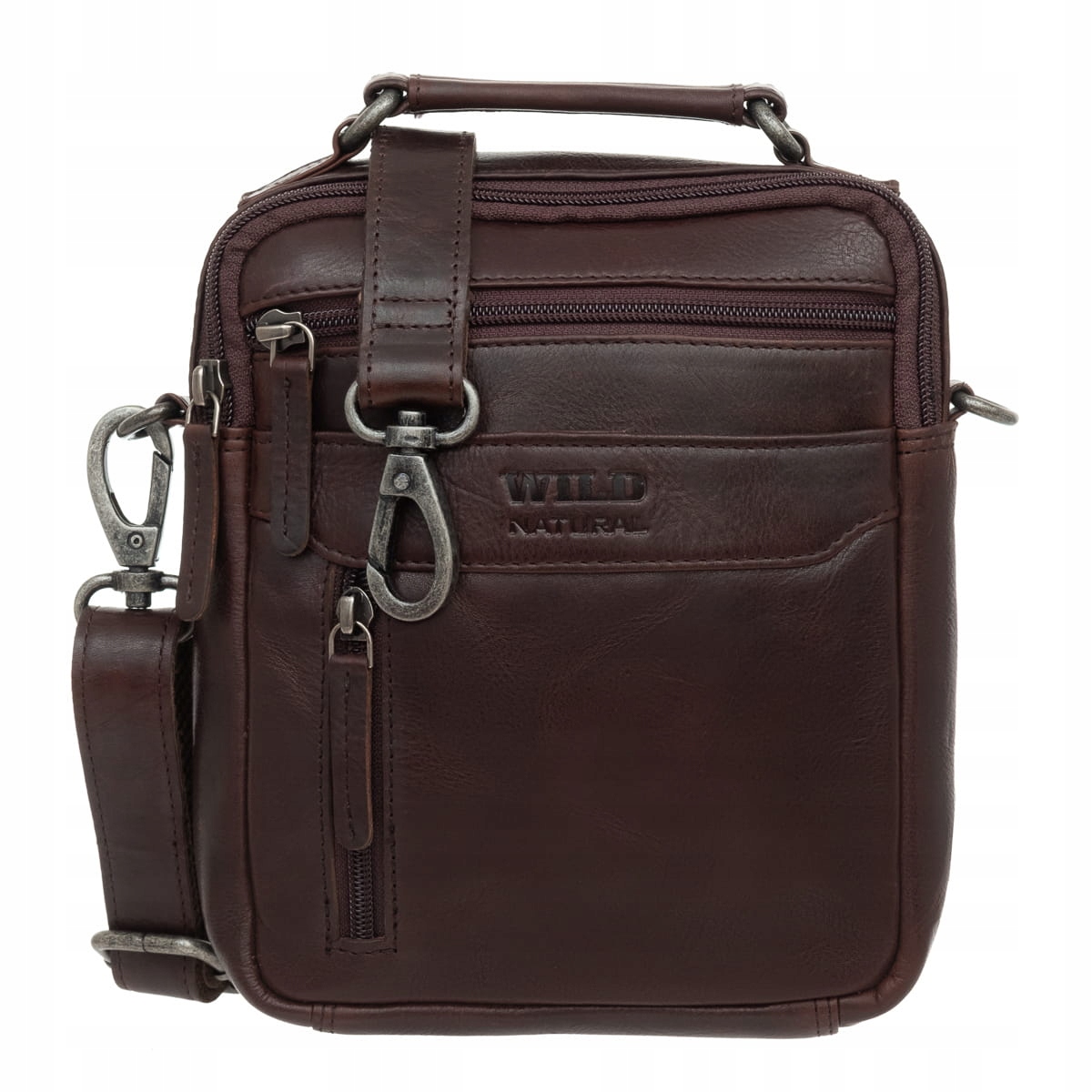 Střední pánská kožená taška Wild Natural Choco