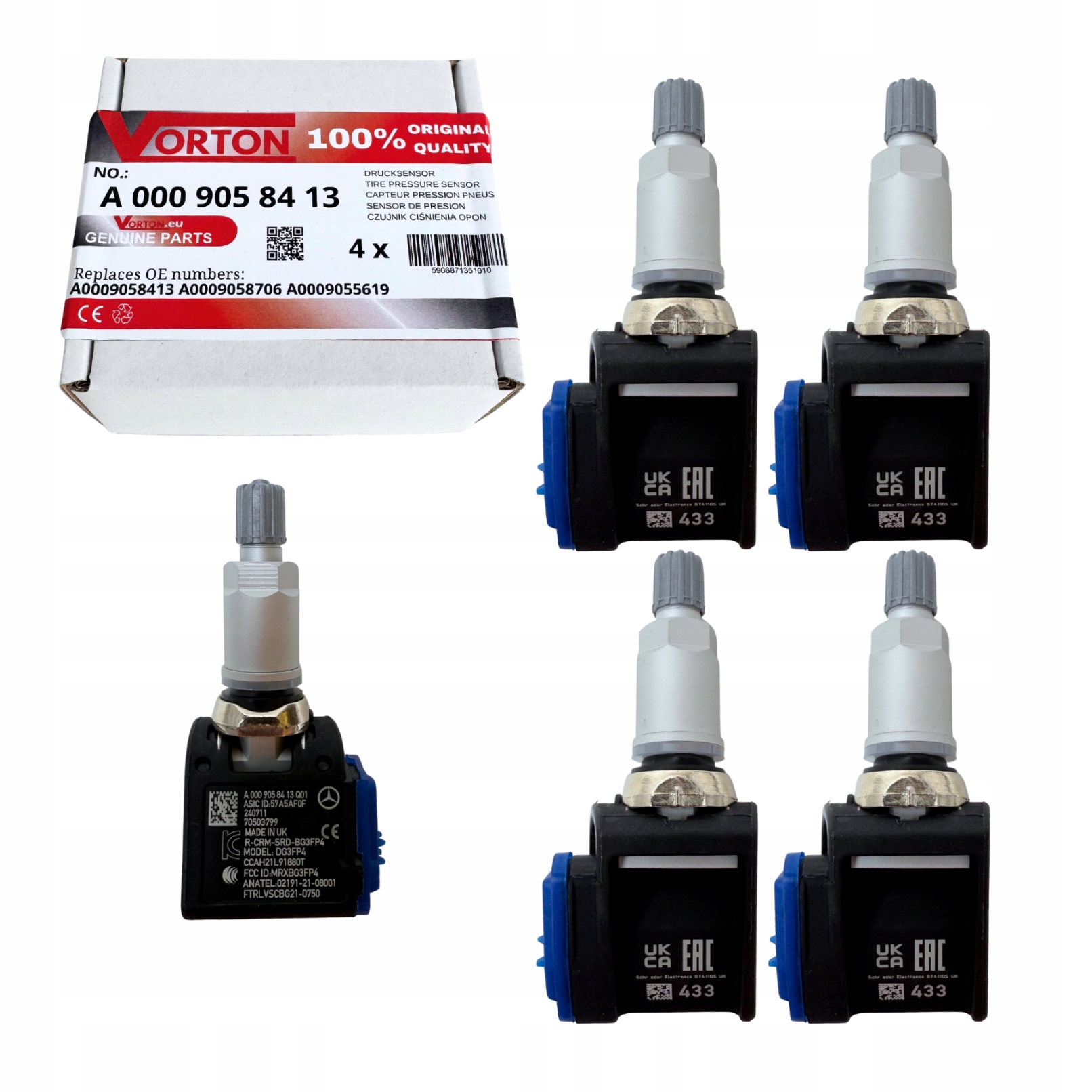 Senzory Tlaku Pneumatík Tpms Mercedes Trieda S W223 V223 Eqe V295 Eqs V297
