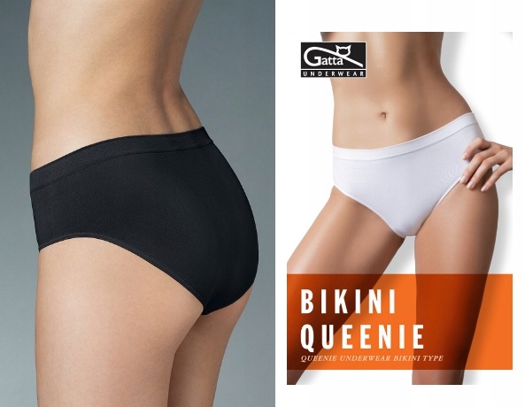 

Uk. Majtki Gatta Queenie Bikini bezszwowe M czarne