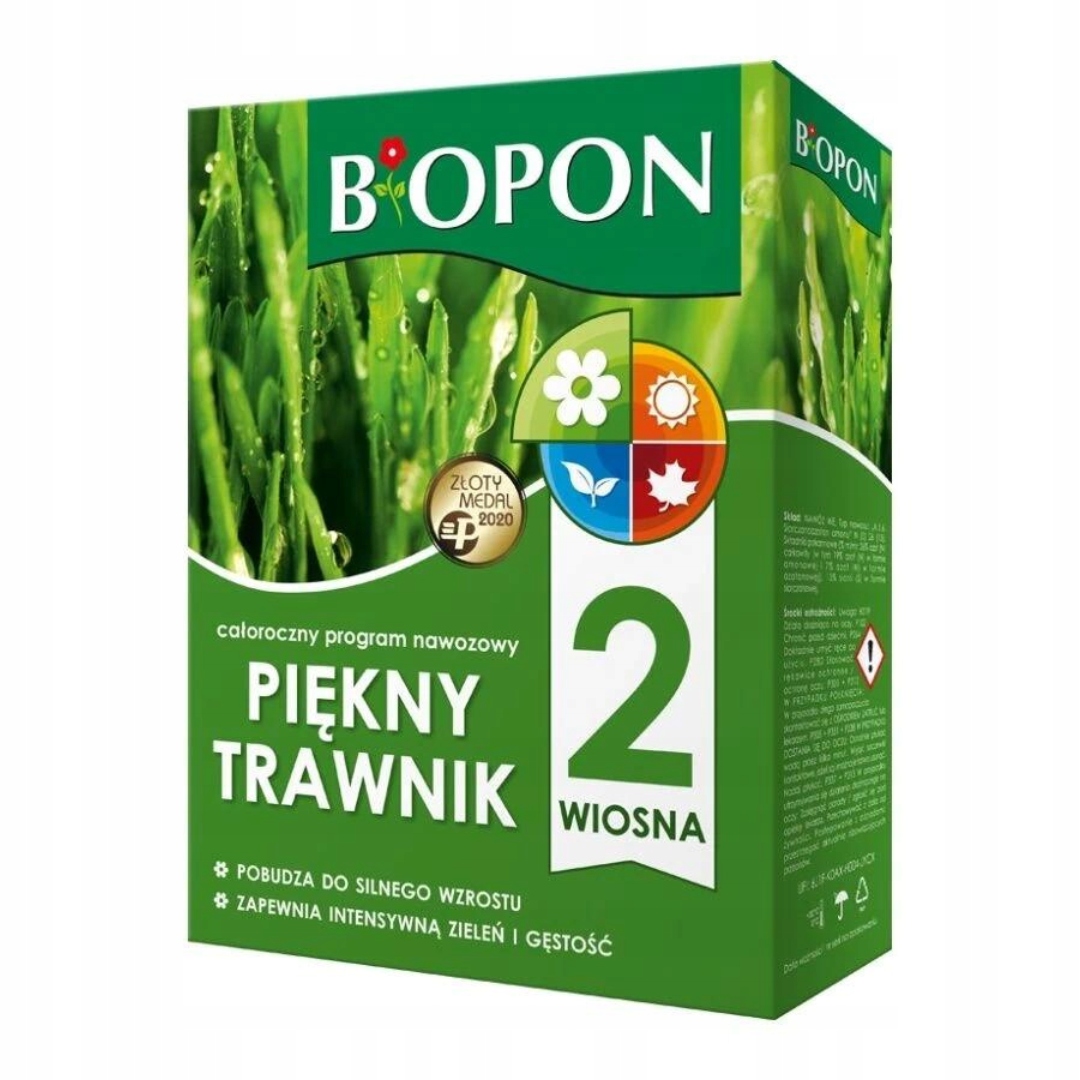 Nawóz Piękny Trawnik KROK 2 WIOSNA Intensywna ZIELEŃ Biopon 2 kg