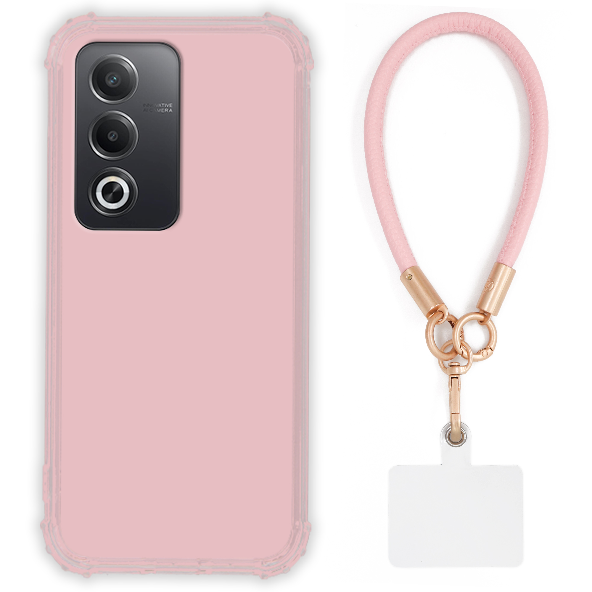 Puzdro Pre Oppo A80 5G Antishock Pinky Ružové Vodítko Sada Odolné Tpu