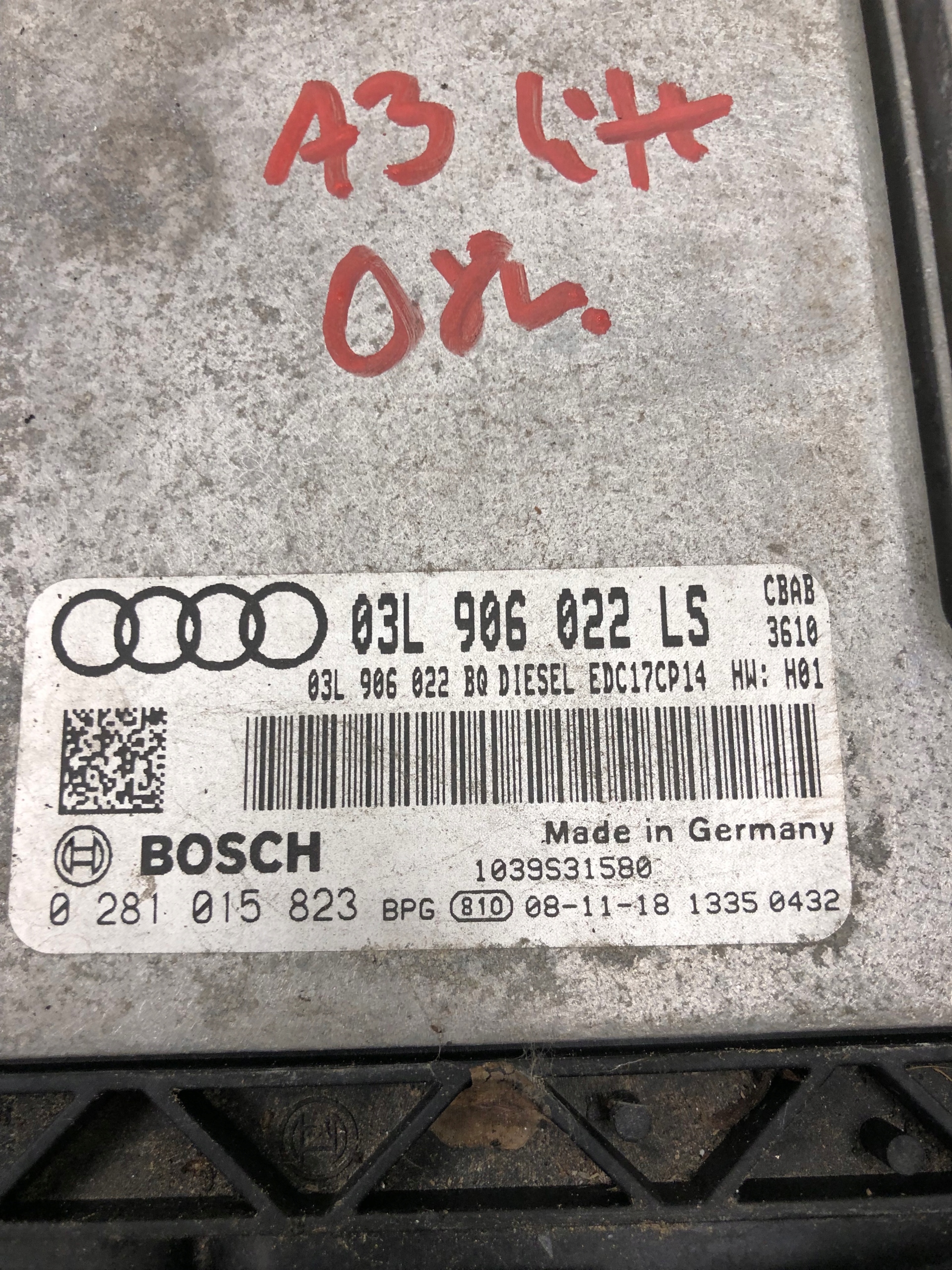 computer Motore AUDI A3 8P LIFT CBAE 03L906022LS