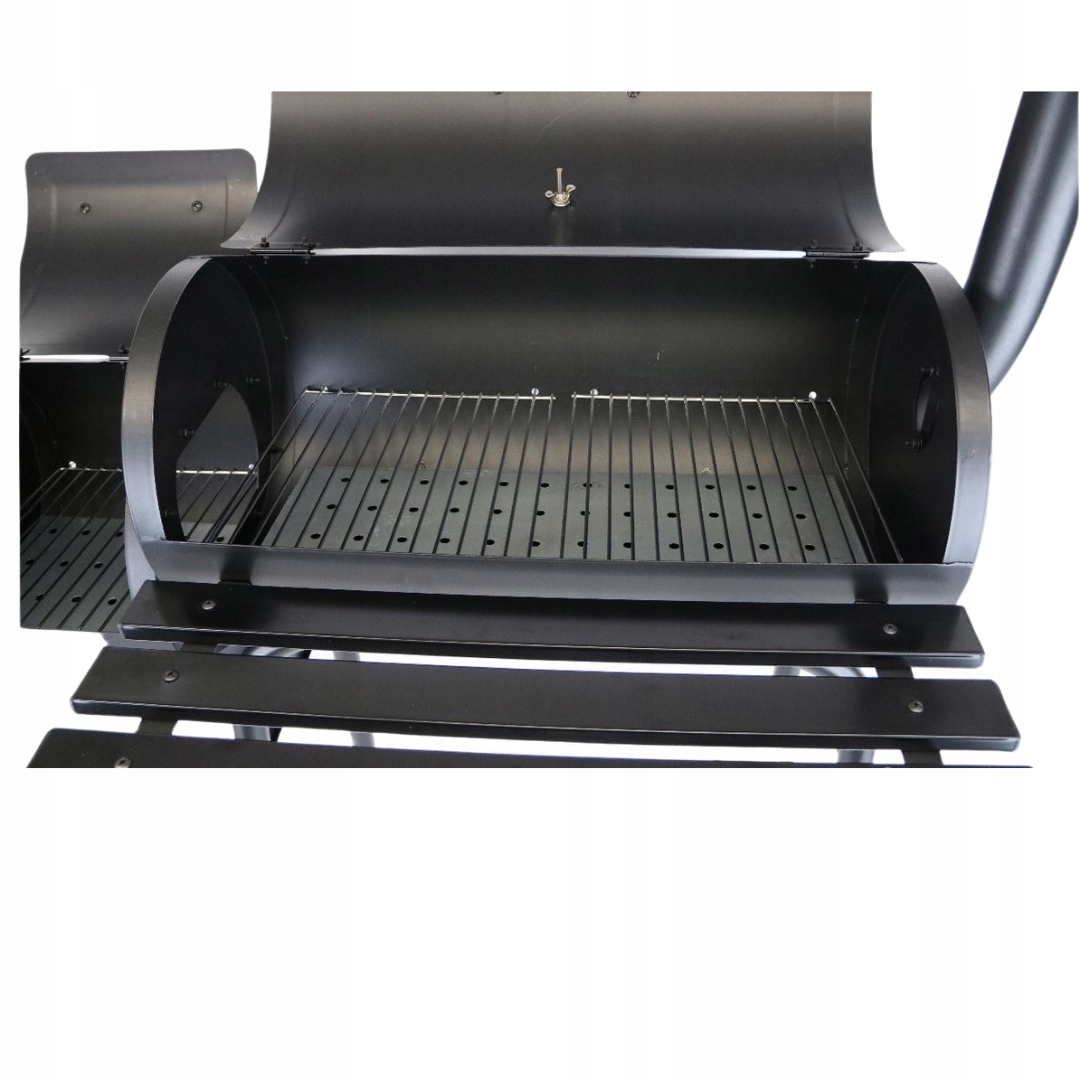 GRILL GRIL WĘGLOWY BECZKA Z WĘDZARNIĄ RUSZT 60x30 CM Wysokość grilla 112 cm