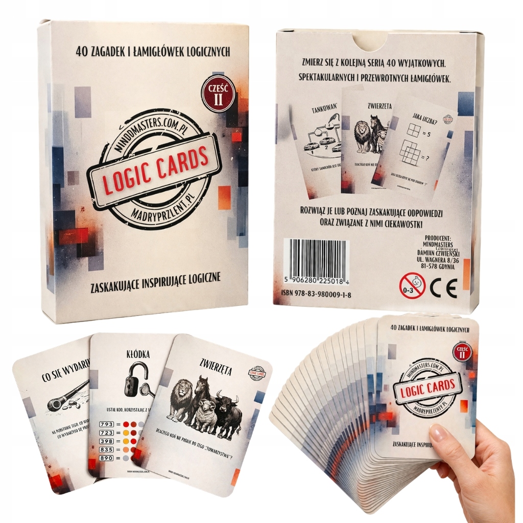 Pomysł łamigłówki dla dziecka nastolatka dorosłych taty Logic Cards