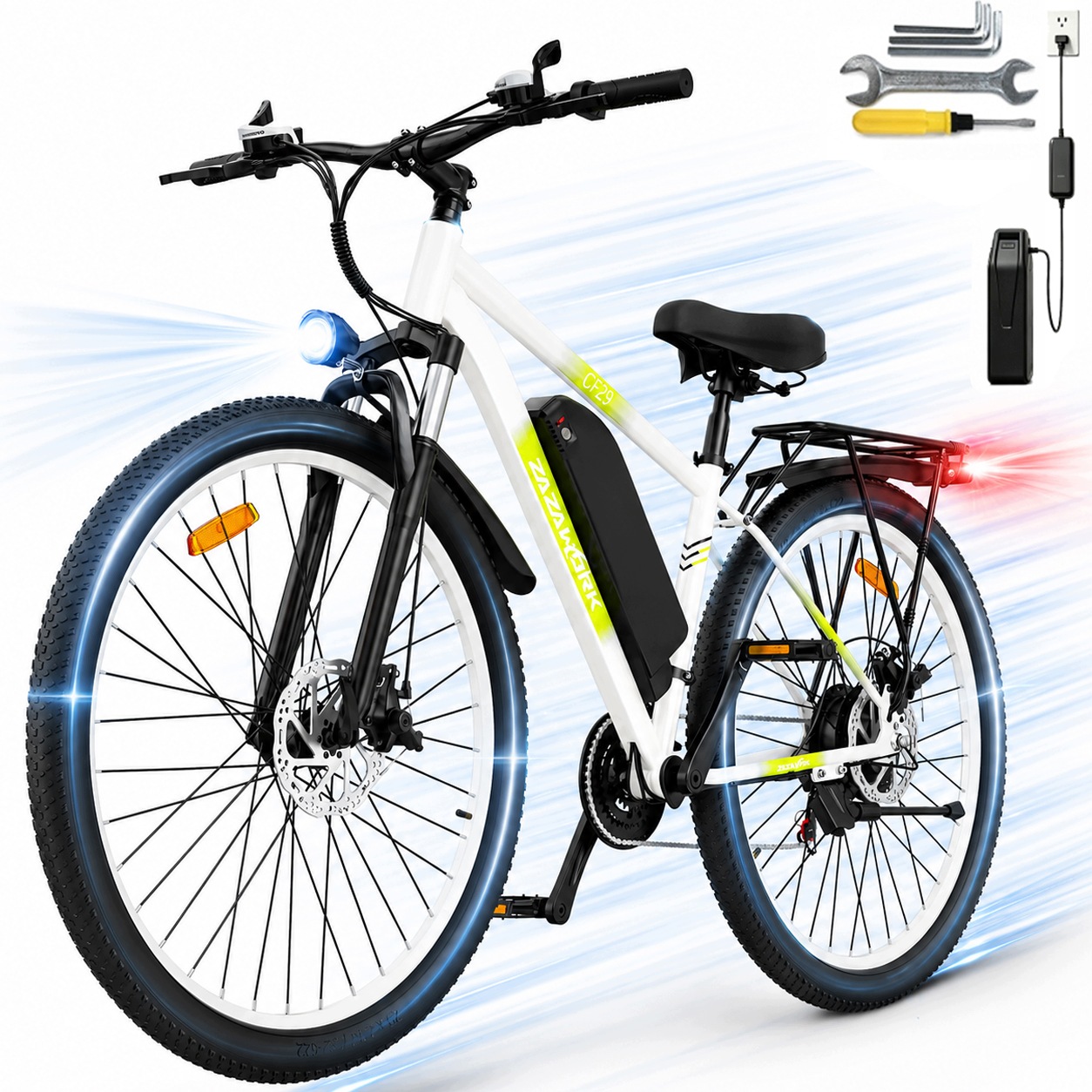 Zazawork Terenowy Rower elektryczny 250W 48V 15AH 100KM Shimano Mtb Ce Pl