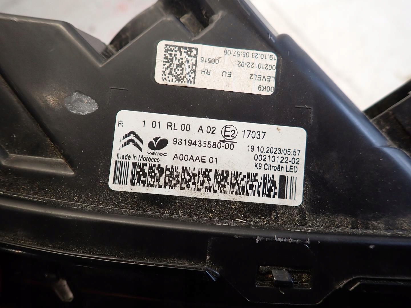 light front front right CITROEN BERLINGO IV 2018- 9819435580