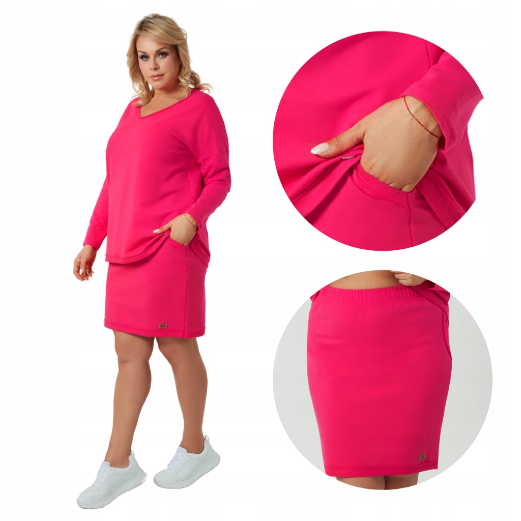 Dámská fuchsiová Sukně , velikost XXL Stella Italian Fashion