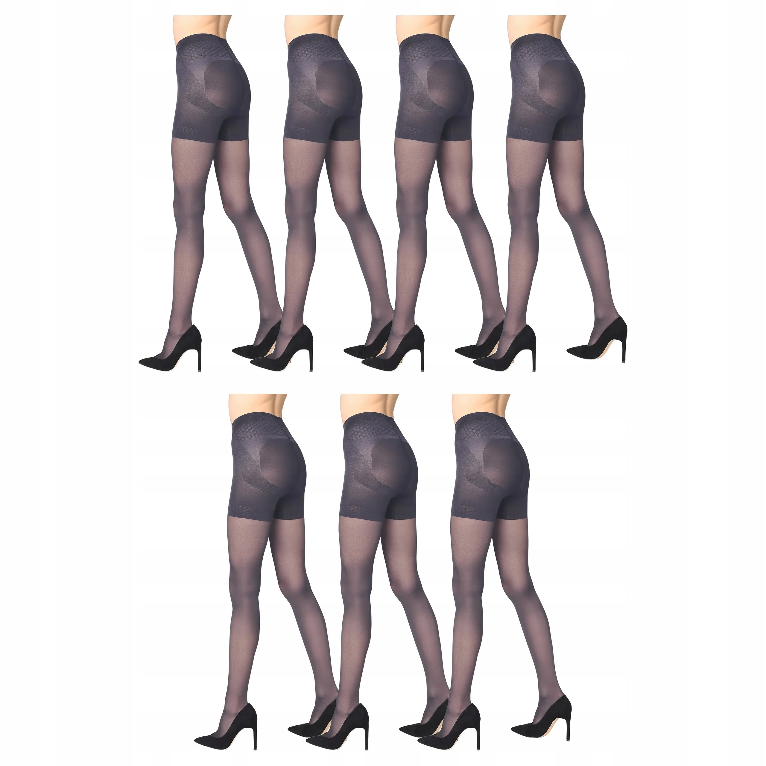 7x Punčocháče Dámské Zeštíhlující 40 den Marilyn Plus Up 40 5-XL Grigio