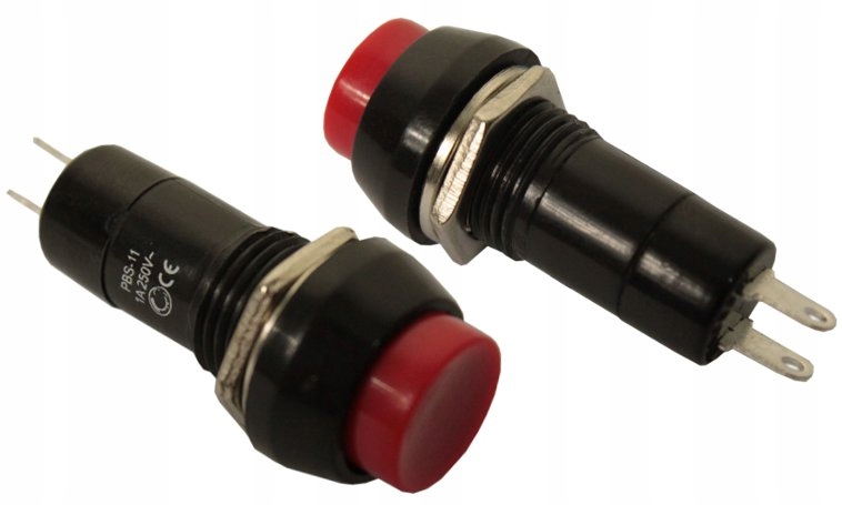 

Przełącznik włącznik 250V 11A czerwony 12mm