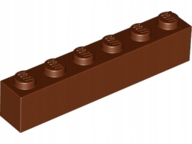 

Lego 3009 Belka 1x6 brązowy 5szt