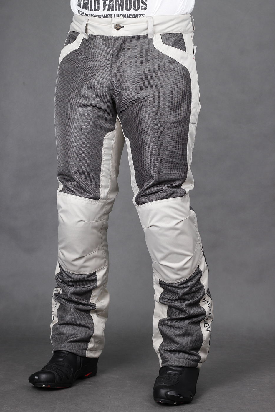 ADRENALINE MESHTEC 2.0 szare spodnie motocyklowe tekstylne przewiewne mesh Model MESHTEC 2.0