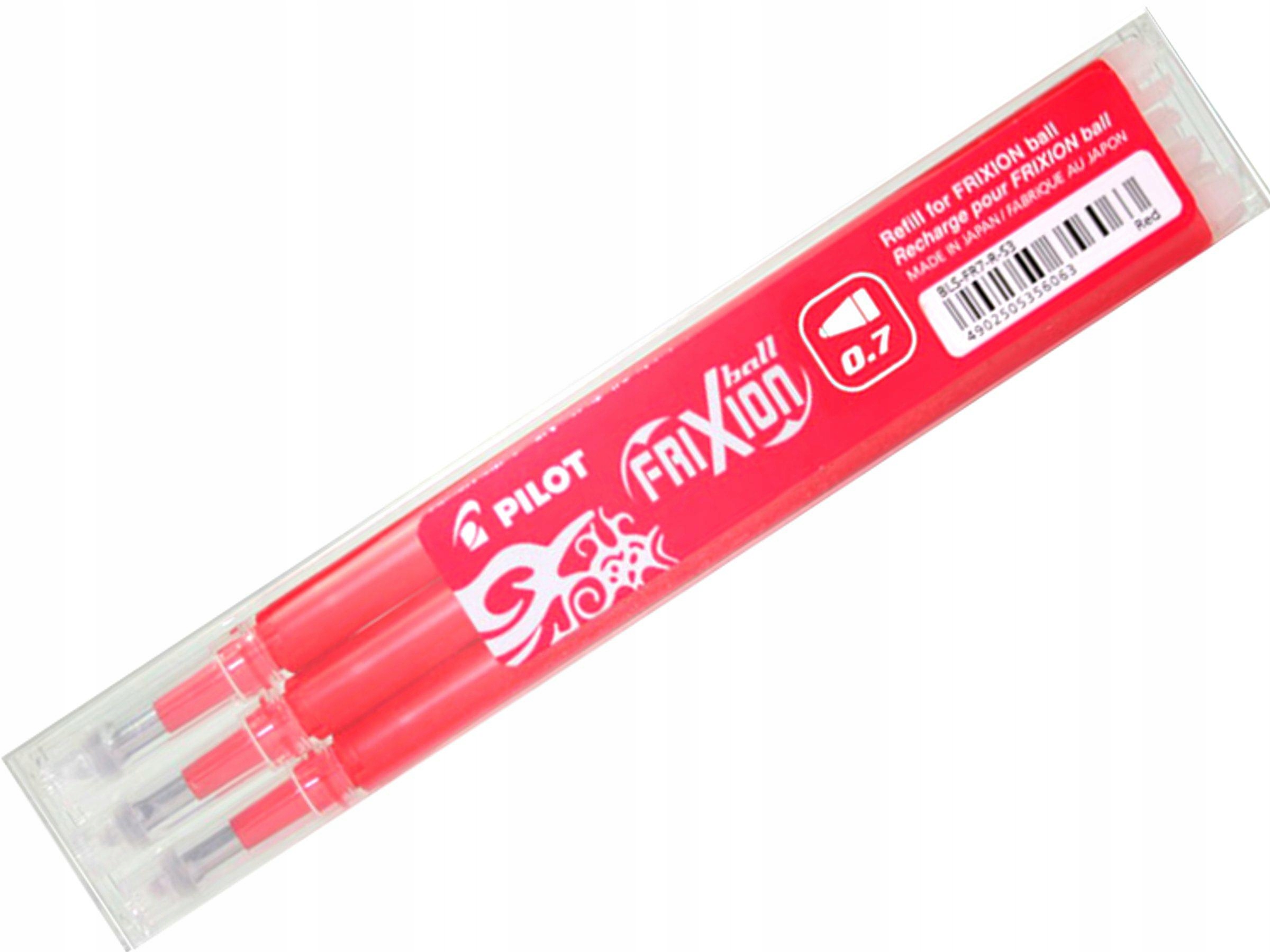 

Pilot Frixion Wkład 0,7 Czerwone 3 szt