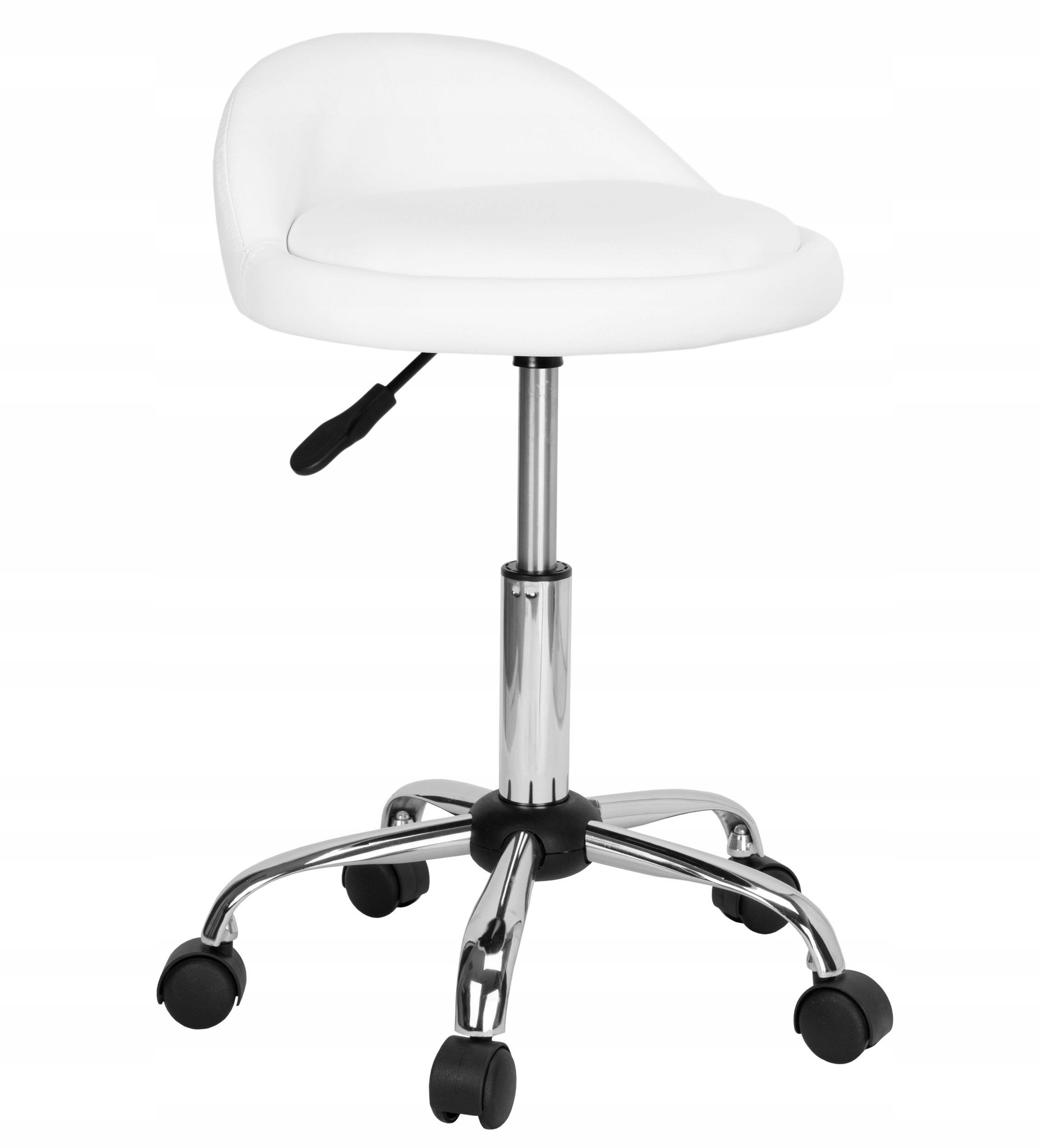 Kadeřnická Kosmetická Stolička Barová Židle Otočná Na Kolečkách, Bílá