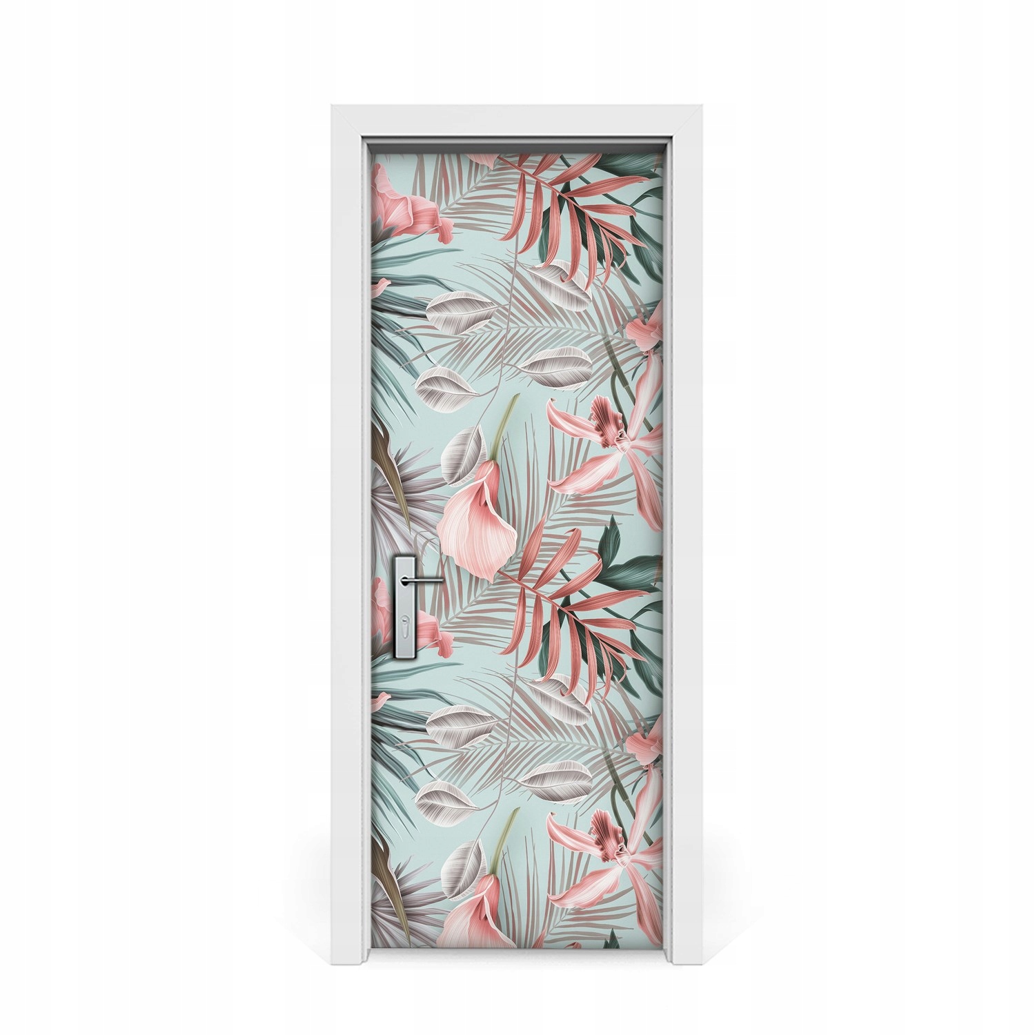 

Naklejka na drzwi okleina Pastelowe kwiaty 75x205