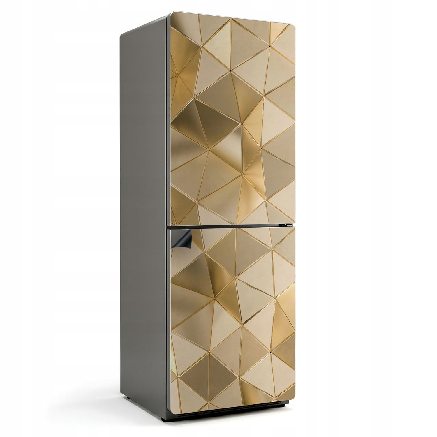 Umývateľná magnetická podložka na dvere chladničky Geometria trojuholníkov 3D 70x190