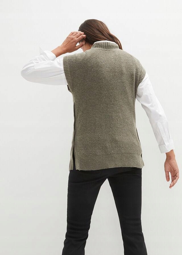 Bpc Bonprix Collection 52 SWETER CIĄŻOWY WZÓR W WARKOCZE Marka inna