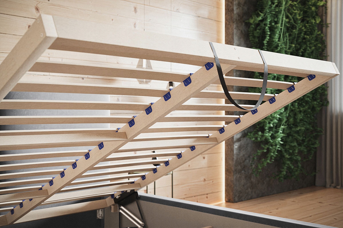 Łóżko tapicerowane LUX 3 180x200 Stelaż + pojemnik Kolor mebla biały odcienie beżu odcienie brązu odcienie szarości