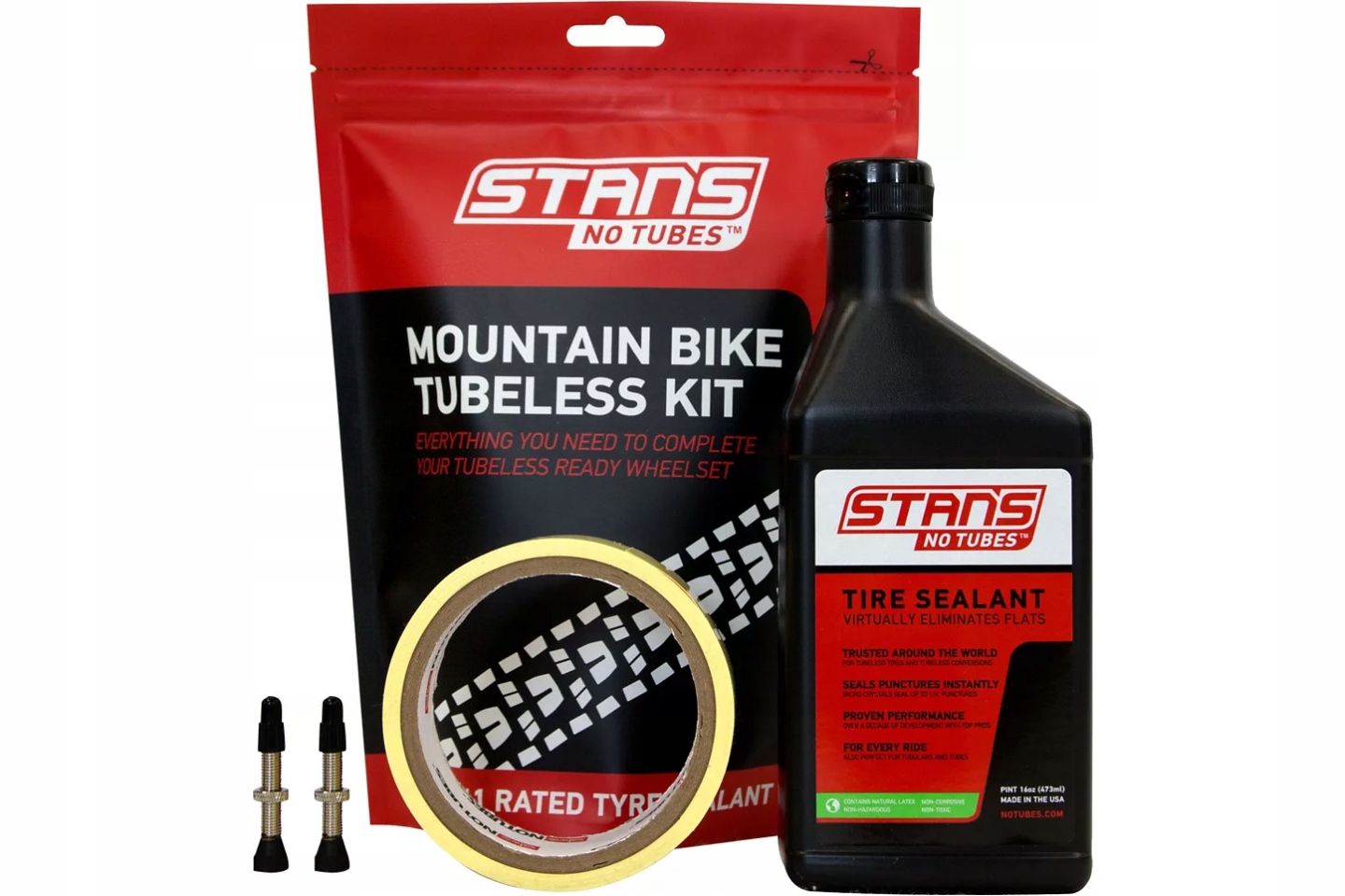 STAN'S ZESTAW DO SYSTEMU BEZDĘTKOWEGO USZCZELNIACZ + WENTYLE + TAŚMA 25 mm