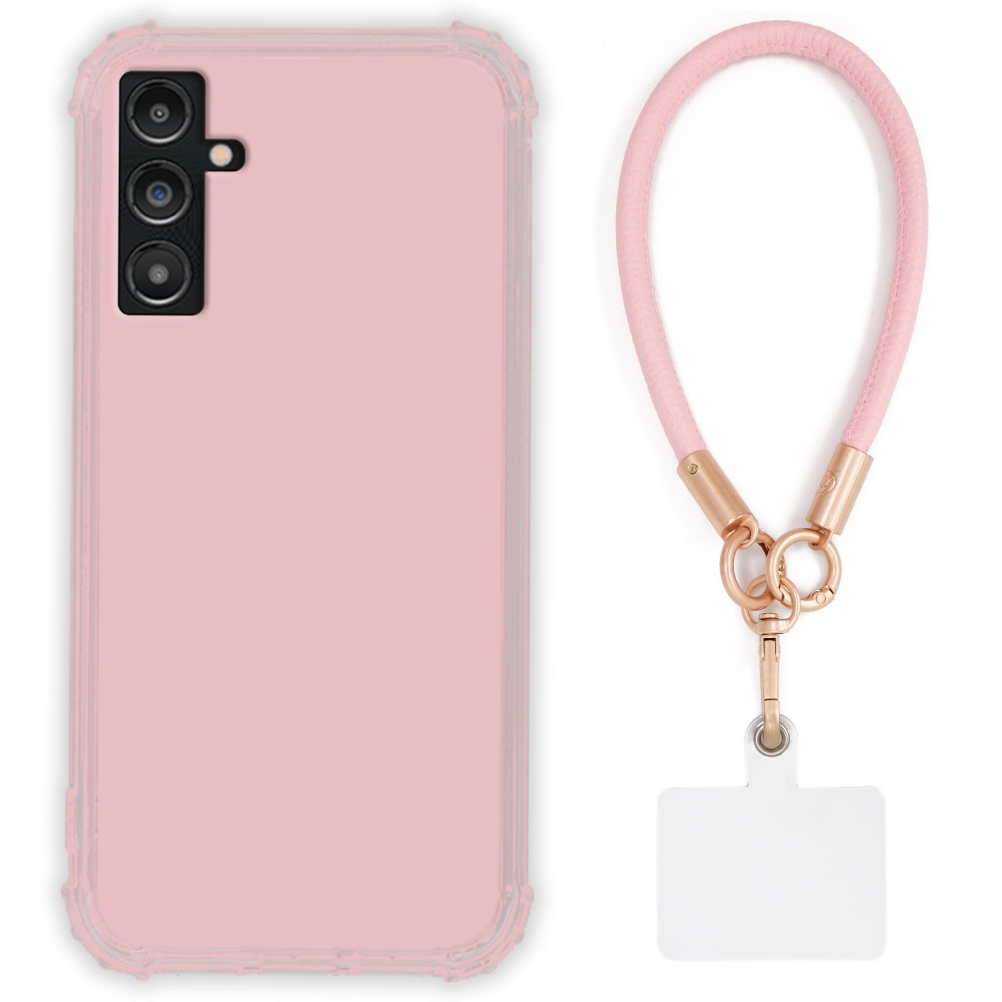 Puzdro Pre Samsung A14 5G Antishock Pinky Ružové Vodítko Sada Odolné