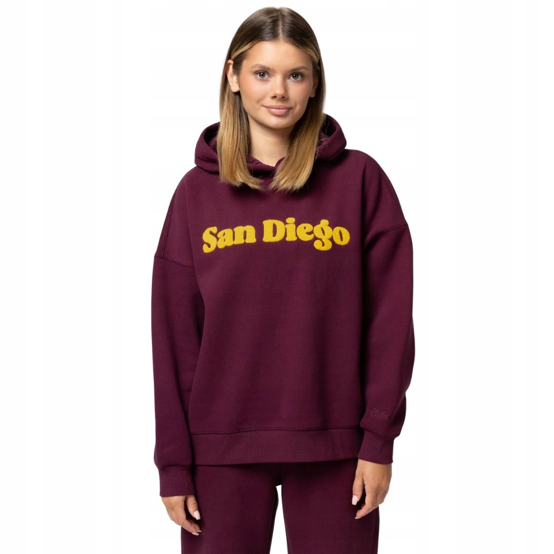 Mikina s kapucí Pitbull West Coast Mikina S Kapucí Diego Burgundy M/L