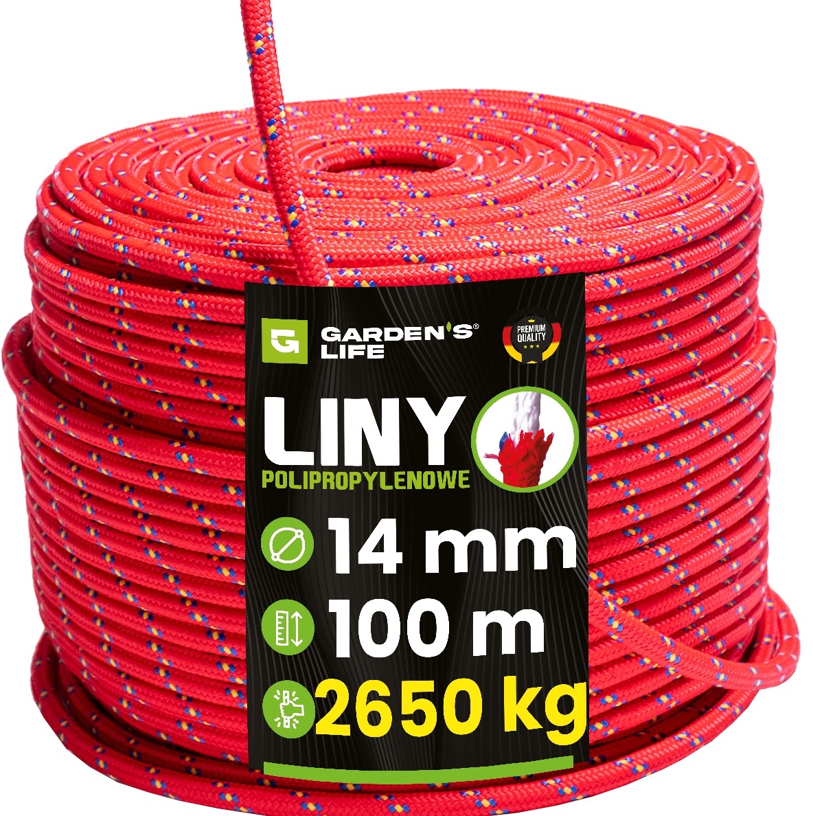 Polypropylenové lano 14 mm 100 m, 2650 kg, specializované, námořní monstrum
