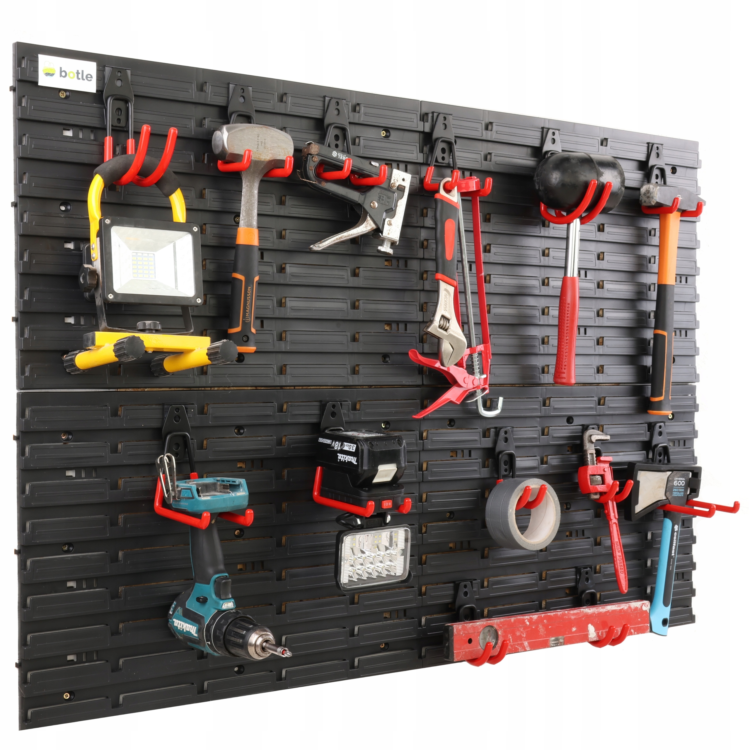 Dílenská Tabule 116x78 cm Sada Háčků Od Botle Nářadí Garáž Vybavení