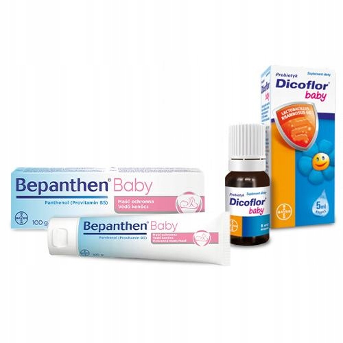 Zestaw BEPANTHEN Baby,100 g + DICOFLOR krople, 5ml