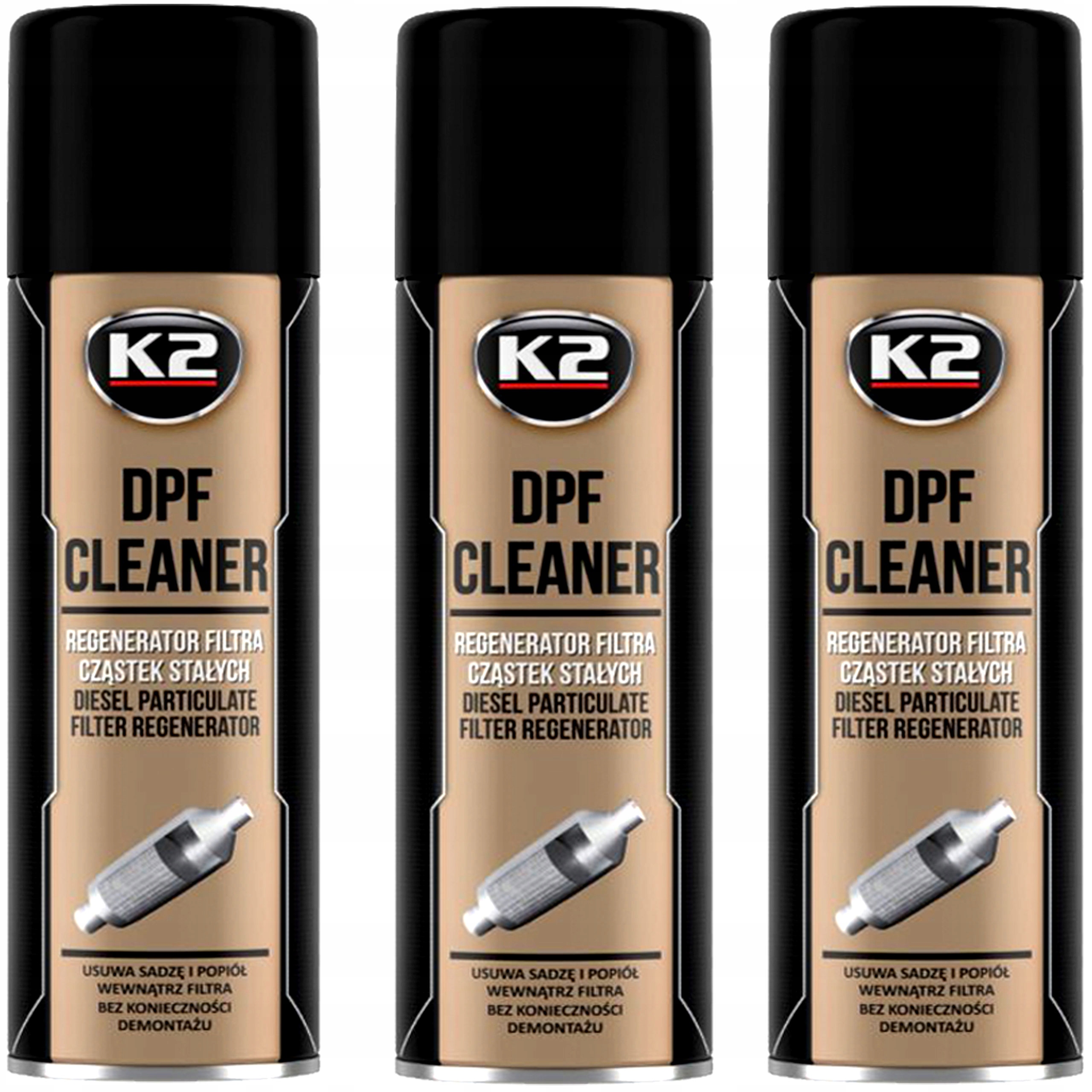 K2 Dpf Cleaner 500ML Regenerator FIltra Dpf Fap 3 szt. x 500ml 1,5 Litra